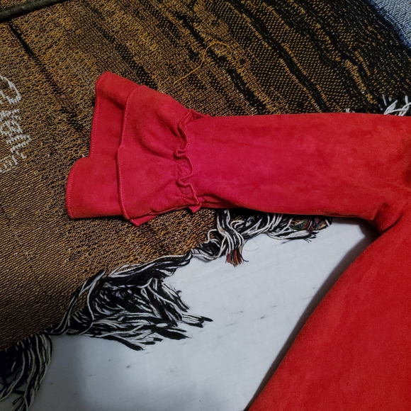 Mia Bella Red Suede Girls Jacket S NWOT - Picture 2 of 6